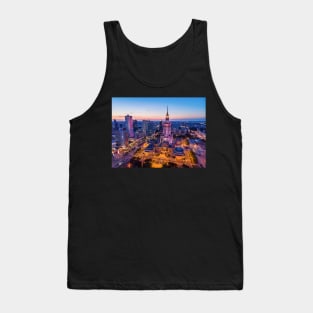 Warsaw. City center at dusk Tank Top